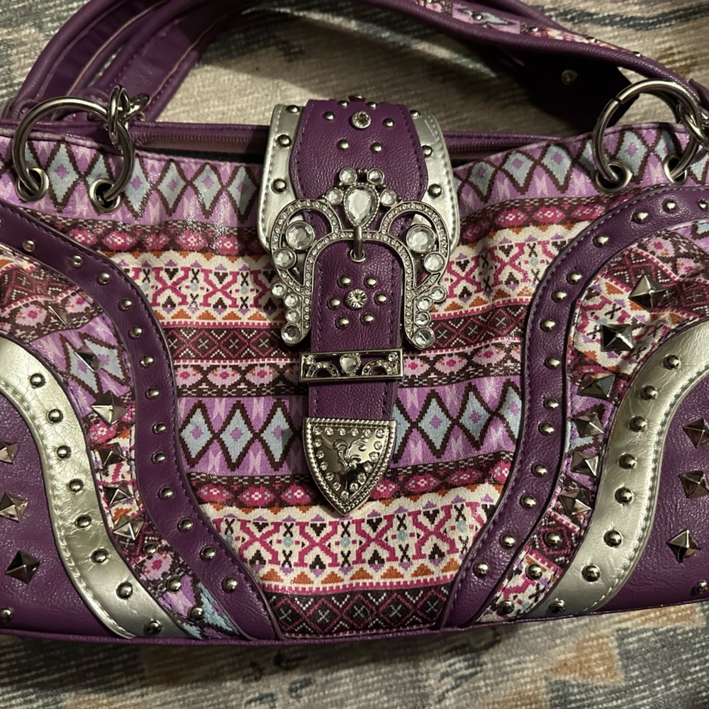 Purple Western Purse
